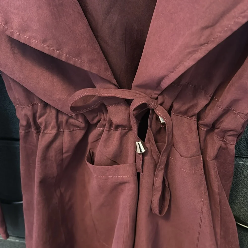 🌷3 items for $30🌷 ▪️ SHEIN ▪️ Burgundy Lightweight Jacket - Picture 6 of 12